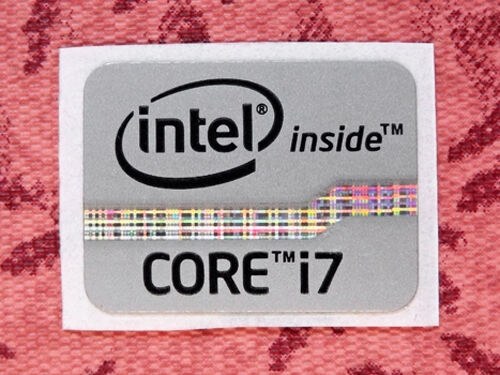 

Intel Core i7 Внутри серый серебряный стикер 15,5 х 21 мм 2012 года значок Ivy Bridge