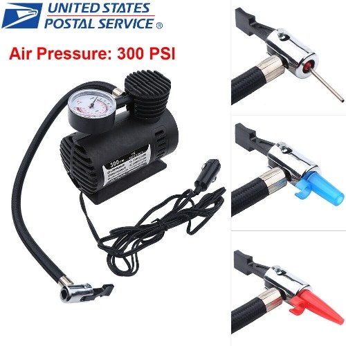 Pompe électrique de gonfleur d'air de pneu de voiture automatique de compresseur d'air de 300PSI 12V US