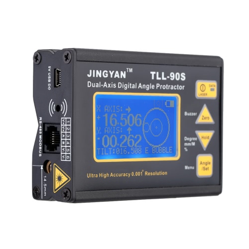 

TLL-90S Super High Precision Angle Meter 0.005 Professional Dual-axis Digital Laser Level Inclinometer Angle Protractor