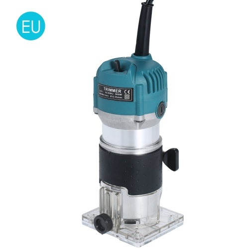 

220 В 800 Вт Маршрутизатор 30000 об / мин с прозрачной направляющей по краю дерева Электрический ламелококрасочный ламинат Компактный фрезерный станок для пальмовых проводов для обработки деревообрабатывающих канавок Паз надреза / алюминиевый синий