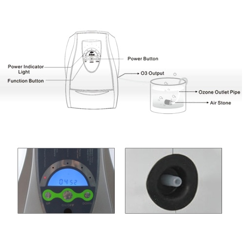 

Household Ozone Disinfector Air and Water Ozonizer Air Purifier Vegetable Fruit Sterilizer