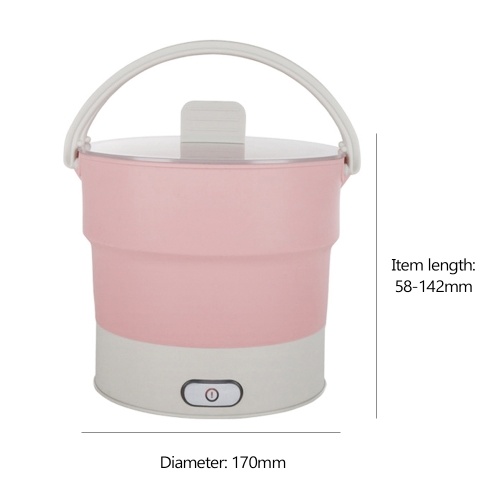 

800ml Electric Kettle Silicone Foldable Portable Travel Camping Water Heating Boiler Tea Pot Heaters