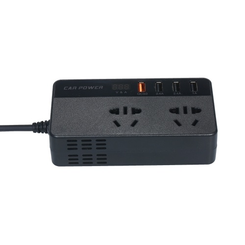 Convertisseur de puissance portable DC 12V à AC 220V transformateur de convertisseur d'inverseur de voiture 150W