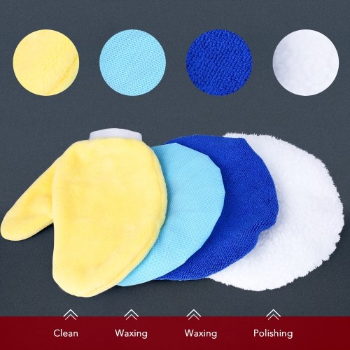 

METERK Buffer Polisher, Meterk 10-inch Random Orbital Car Polisher, 3200RPM Two-handle Buffer Waxer With Polishing Waxing Pads And Gloves, Ideal For Car Sanding, Polishing, Waxing, Sealing Glaze