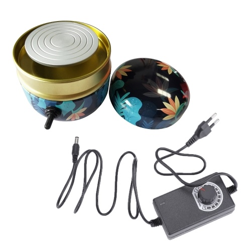 

Mini Electric Pottery Wheel Portable Ceramic Machine with 6cm Turntable Clay Sculpting Wheel with Variable Speed and Clockwise/Anticlockwise Rotation for Adults Kids Beginners