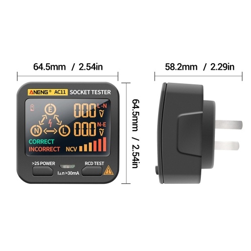

ANENG AC11 Socket Tester Electric Leakage Detector LCD Display