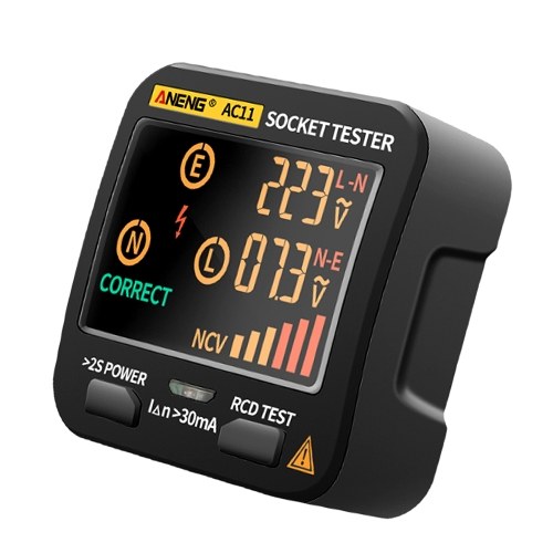 ANENG AC11 Socket Tester Electric Leakage Detector LCD Display 