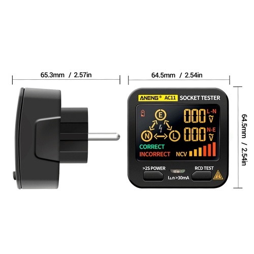 ANENG AC11 Socket Tester Electric Leakage Detector LCD Display 