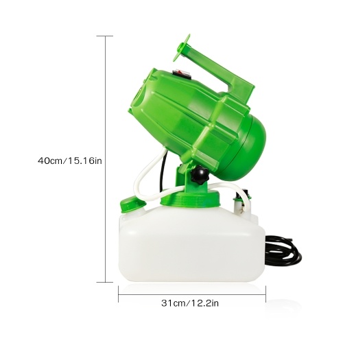 

Electric ULV Fogger Portable Ultra-Low Volume Atomizer Sprayer Fine Mist Blower Humidifier Pesticide Nebulizer 5L