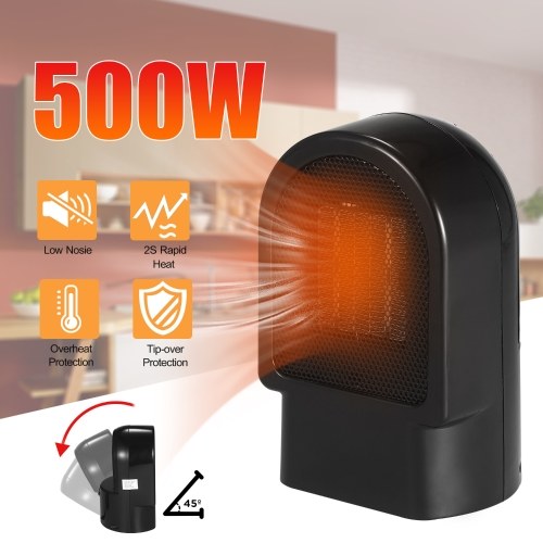 

Ceramic Portable Space Heater 500W Mini Electric PTC Fan Heater