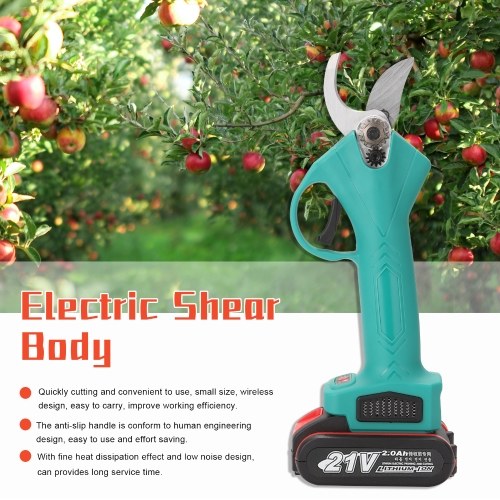 

21V Cordless Electric Pruner Pruning Shear Efficient Fruit Tree Bonsai Pruning Branches Cutter Landscaping Tool