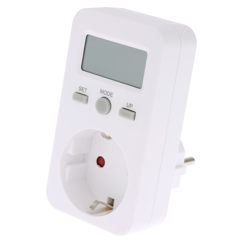 EU Plug Plug-in Digital LCD Energy Monitor Power Meter Electricity Electric Usage Monitoring Socket