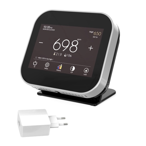 

USB Powered CO2 Detector CO2 Concentration Detector Environmental Testing Instrument Air Quality Monitor Detector Carbon Dioxide Detector Air Quality Detection Instrument