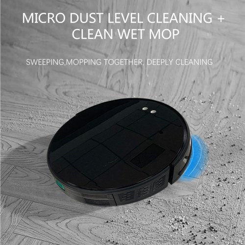 

2000Pa Robot Vacuum Smart Navigation Robotic Sweep and Mop Cleaner Compatible with Google Assistant Alexa 120min Runtime Multiple Cleaning Modes for Pet Hairs Hard Floor Carpet Self-Charging