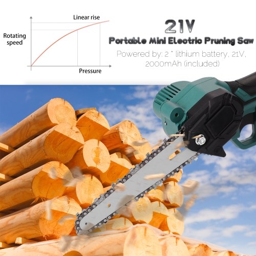 

21V Portable Mini Electric Pruning Saw Rechargeable Small Wood Spliting Chainsaw