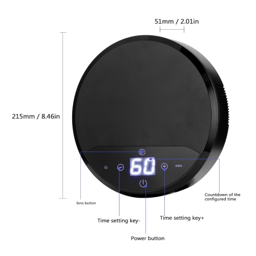 

600mg/h Ozone Machine LCD Ozonator O3 Generator Timer Anion Air Purifiers Oil Vegetable Meat Water Purifying Device