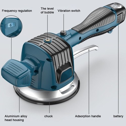 

100kg 0.6-1.2m Tile Tiling Machine Wall Floor Tiles Laying Vibrating Tool with Large Suction Cup