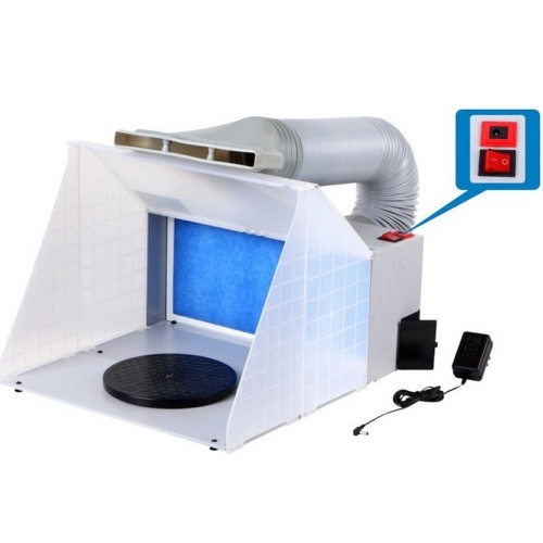 

Portable Professional Airbrush Spray Booth Kit Airbrush Extractor Exhaust Filter Paint Kit for Model Crafts