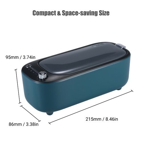 

KKmoon Ultrasonic Cleaner Compact 40kHz 400ML Ultrasound Wave Jewelry Cleaner Cleaning Machine with UV Light Mode & 3 Cleaning Cycles Low Noise for Glasses Watch Ring