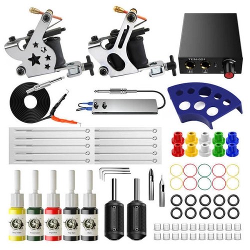 Comprehensive Professional Liner and Shader Tattoo Machine Set for Tattoo Artists Beginner