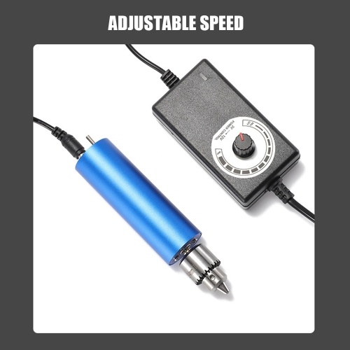 Micro Mini Electric Hand Drill 0.3-4mm Adjustable with 145pcs Accessories for Polishing Waxing Cutting Drilling Engraving EU Plug 