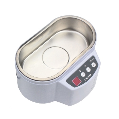 

Intelligent Ultrasonic Cleaner Mini Household Ultrasonic Cleaning Machine Double Ultrasonic Vibration Clearing Machine 600ml Tank Dual Powers & Timer for Eyeglass Jewelry Coin Denture