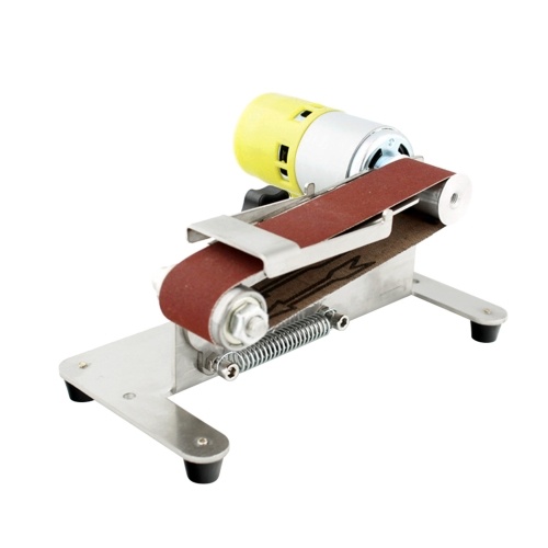 

Mini Belt Sander Electric Edge Sharpener with Adjustable Workbench 7 Variable Speed 10 Sanding Belts Sanding Polishing Grinding Machine for Wood Acrylic Metal