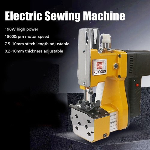 

GK9-900 190W Electric Sewing Machine Portable Automatic Packaging Device Agriculture Textile Industry Woven Bag Mini Sealing Machine Cloth Overlock Equipment