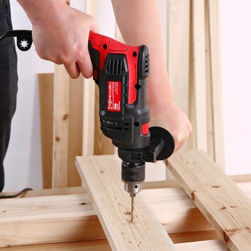 

Hammer Drill Impact Drill 850W 3000 RPM Hand Electric Drill with 360° Rotating Handle Hammer and Drill 2 Mode in 1 with Depth Gauge for Drilling Steel Masonry Concrete Wood