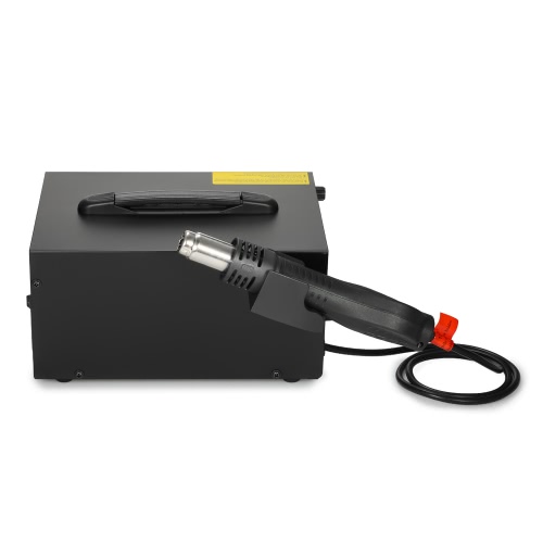 

KKmoon 800W 4 in 1 Digital SMD Rework Soldering Station DC Power Supply Welder Hot Air Gun Soldering Iron Stand Desolder Set BGA Nozzles USB Charging Phone Repair 909D+ 110-120V