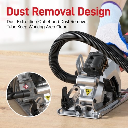 

580W 115MM Mini Circular Saw 24 And 48 TCT Blade Laser Guide for Wood PVC Pipe Cutting EU