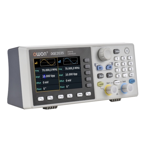 Owon DGE2035 Digital Storage Oscilloscope Dual Channel Arbitrary Waveform Generator 3.6-inch LCD Display 2CH 35MHz 125MS/s 