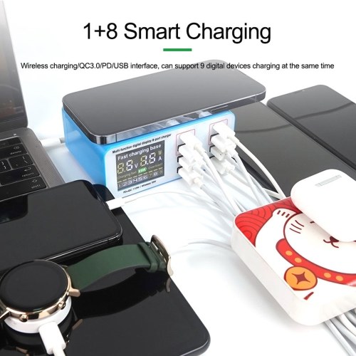 

LCD Display Multi-Ports Intelligent USB Quick Recharger Compact