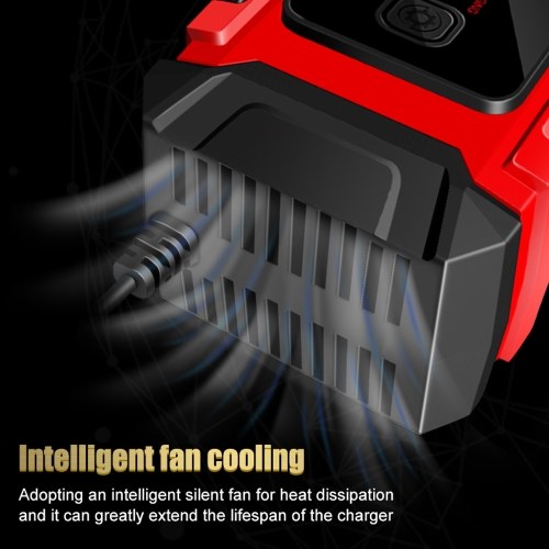 E-FAST Car Battery Chargers 12V/6A Full Automatic Battery Chargers Maintainer Portable Trickle Chargers Battery Desulfator for Car Motorcycle Leadacid Battery 