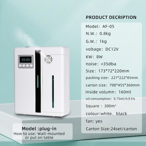 Intelligent Atomizing Essential Oil Diffuser Pure Oil Aromatherapy Diffusers Built-in High Speed Fan 