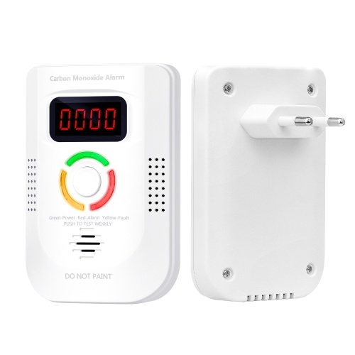 Carbon Monoxide Detector Electrochemical Sensor Carbonic Oxide Detector Digital Display Sound and Light Alarm LED Indicator Light Functions 