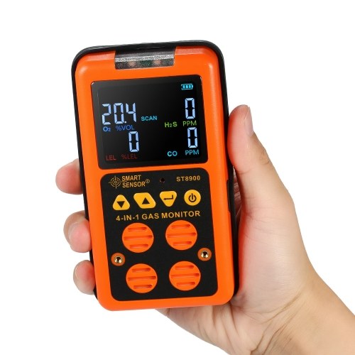 

SMART SENSOR ST8900 4 в 1 Газовый детектор H₂S и монитор CO