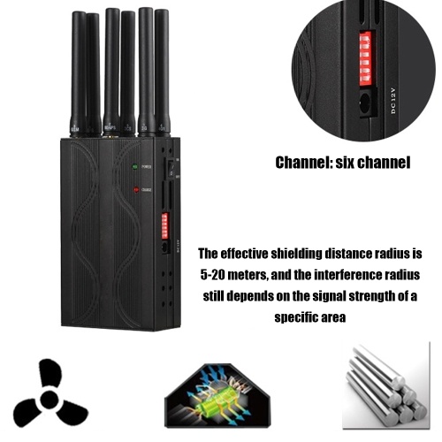

Handheld Lightweight Portable Six-channel Car GPS Signal Blockers WIFI Shielding Device 2G/3G/4G Interceptors AC100-240V