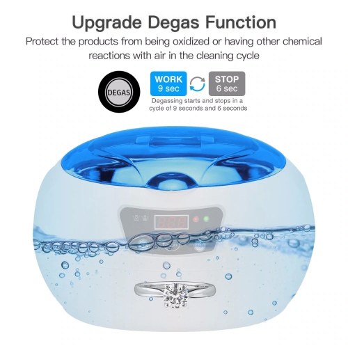 

JP-890 600ml Ultrasonic Cleaner 35W 40KHz Ultrasonic Washing Coins Money Jewelry Cleaner Pedicure Nail Art Tools