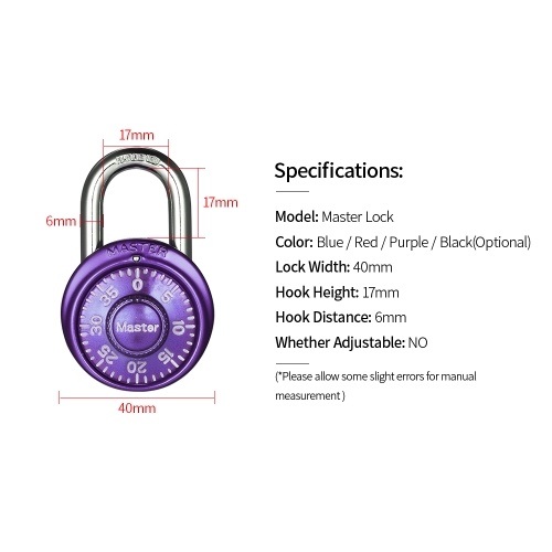 

Master Lock Combination Lock Padlock Cabinet Lock Storage Units Lock Luggage Backpack Lock