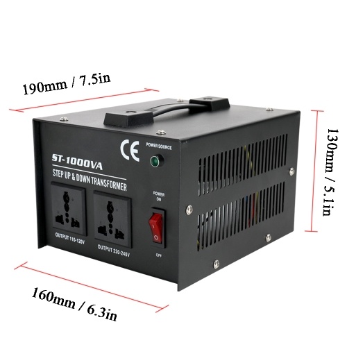 

Intelligent Efficient Step Up Down Transformer ST-1000W Home-use 100V-220V Household Electrical Appliance Voltage Converter