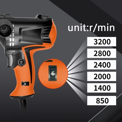 980W Multifunctional Six Gears Adjustable Speed Car Electric Polisher Waxing Machine Automobile Furniture Polishing Tool 