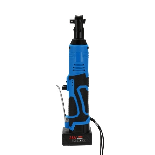

28V Multifunctional Cordless Rechargeable Electric Wrench 3/8 Inch Right Angle Electric Ratchet Wrenches with LED Light