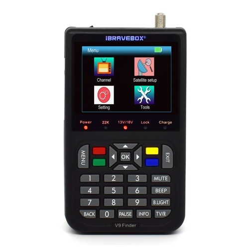 V9 Finder Digital Satellite Finder LCD Satellite Finder Digital Satellite Signal Finder Meter Satellite Meter Satellite Finder 3.5 inch LCD Digital Display Satellite Television