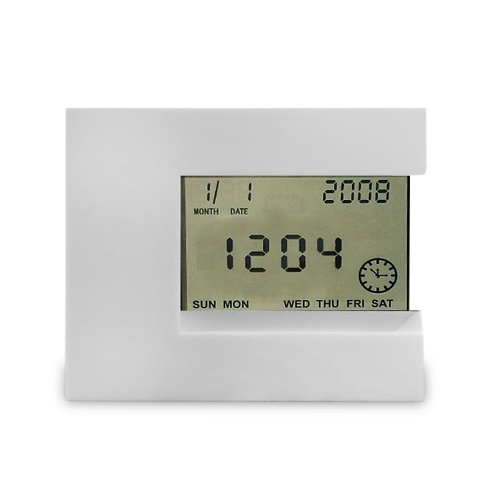 Reloj despertador LCD de mesa digital, medidor de temperatura, temporizador, reloj eléctrico moderno para dormitorio, Sensor de rotación, calendario perpetuo