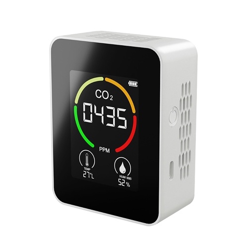 Indoor Portable CO2 Detector Multifunctional Thermohygrometer Home Digital Air Detector Intelligent Air Quality Analyzer Household Air Pollution Monitor 