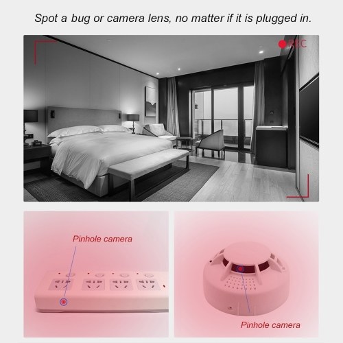 

2-in-1 Anti Pinhole Camera Detector with Anti-theft Alarm Wireless Video Function