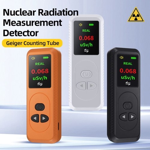 

Handheld Nuclear Radiation Detector Geiger Counter β-Rays X-Rays γ-Rays Tester 0.96inch TFT Color Display with Sound Alarm Function
