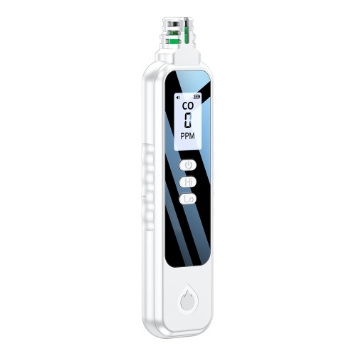Portable Electrochemical Sensor CO Tester 1.1inch LCD Screen Carbon Monoxide Detector with Sound Lihgt Alarm and Low Battery Reminder Function 