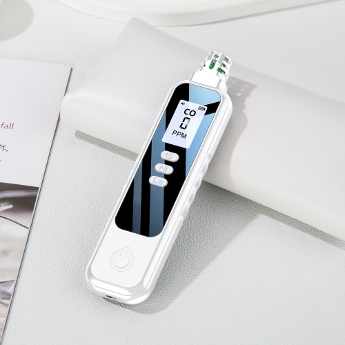 Portable Electrochemical Sensor CO Tester 1.1inch LCD Screen Carbon Monoxide Detector with Sound Lihgt Alarm and Low Battery Reminder Function 